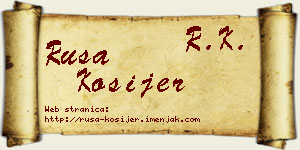 Rusa Kosijer vizit kartica